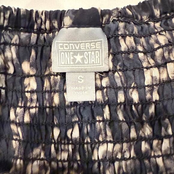 Converse One Star High Rise Flowy Shorts Women's Small Black/Beige Pattern Boho - Picture 4 of 6